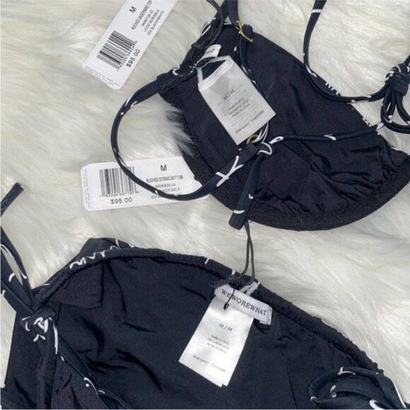 WeWoreWhat Womens Size Medium Print Underwire & Ruched String Bikini Set - Picture 10 of 10